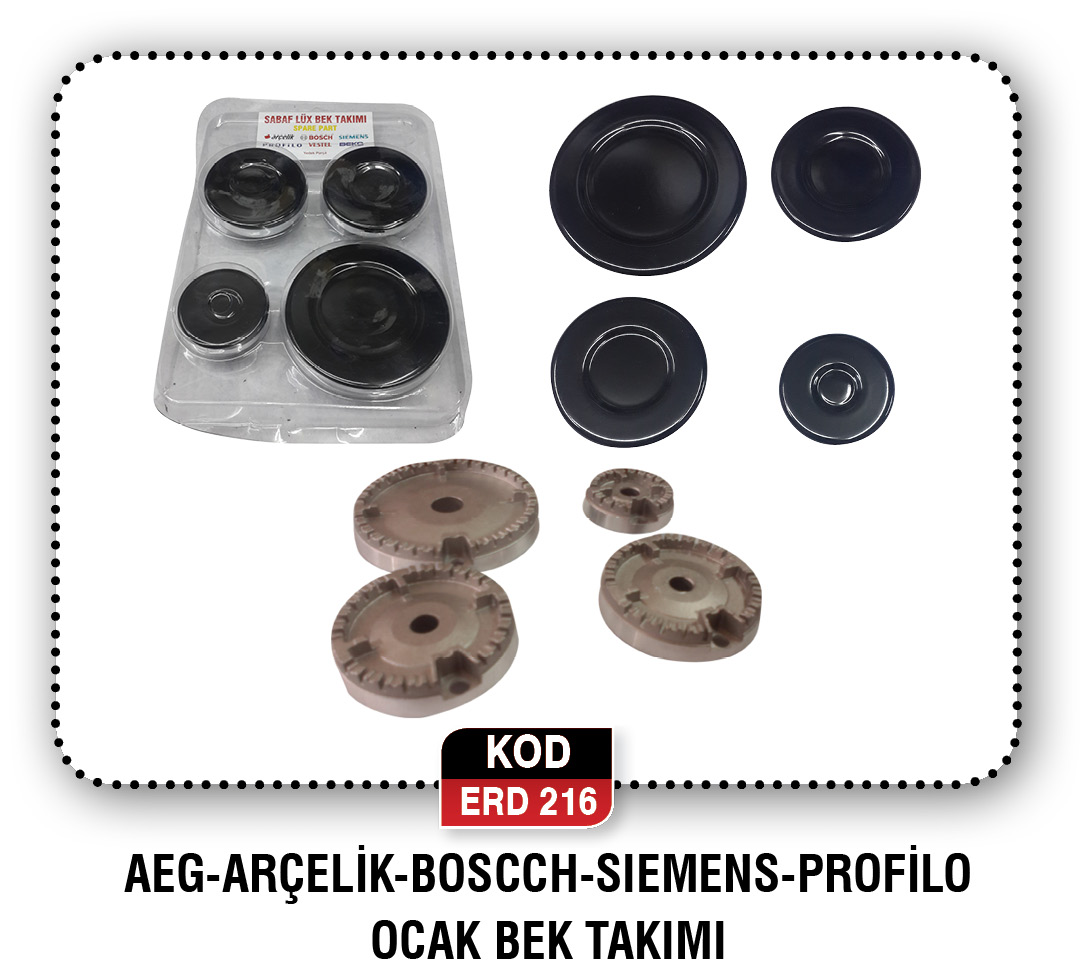 AEG-ARÇELİK-BOSCH-SİEMENS-PROFİLO OCAK BEK TAKIMI ERD 223